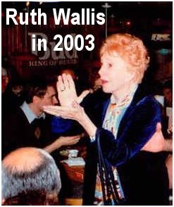 Ruth Wallis at a party for her Broadway tribute show