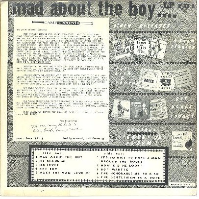 Mad About the Back of the Boy