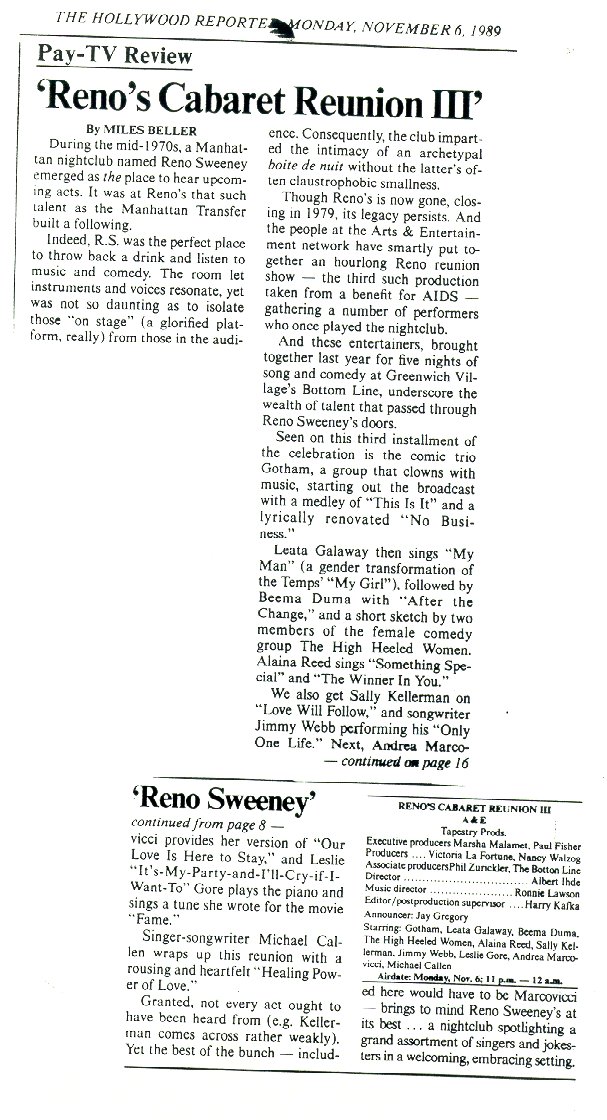 Reno Sweeney's Benefit