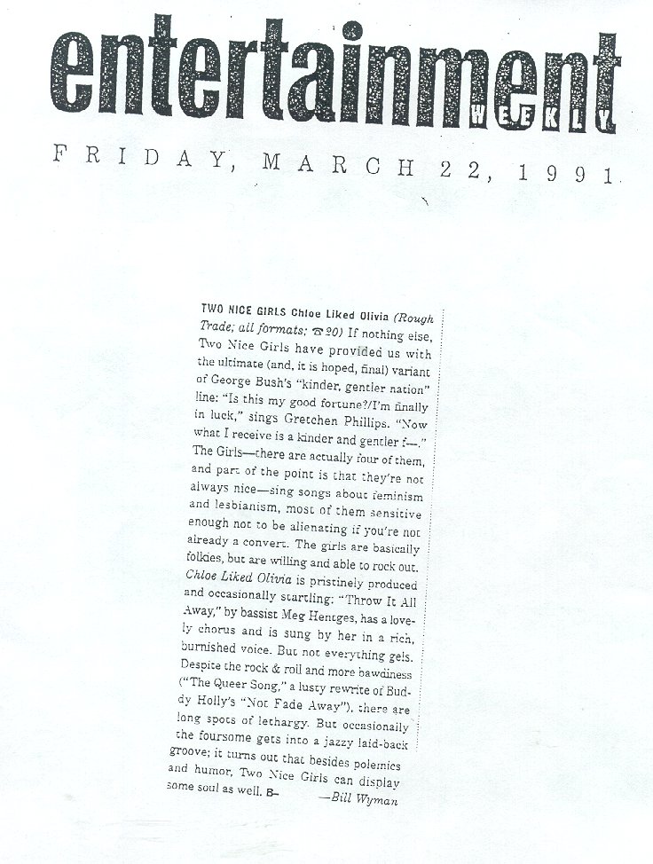 Entertainment Weekly, March 1991