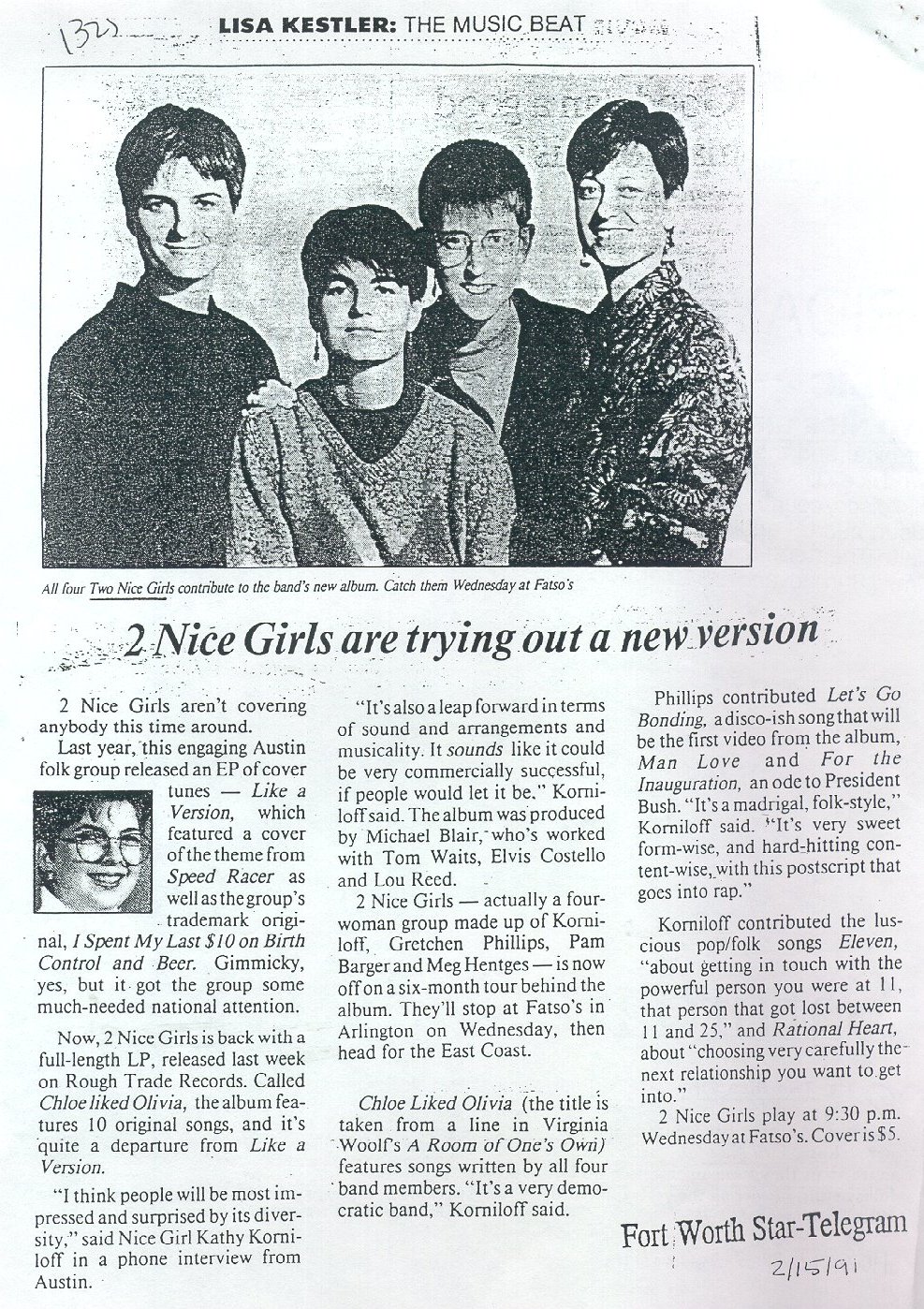 For Worth Star-Telegram Feb 15, 1991