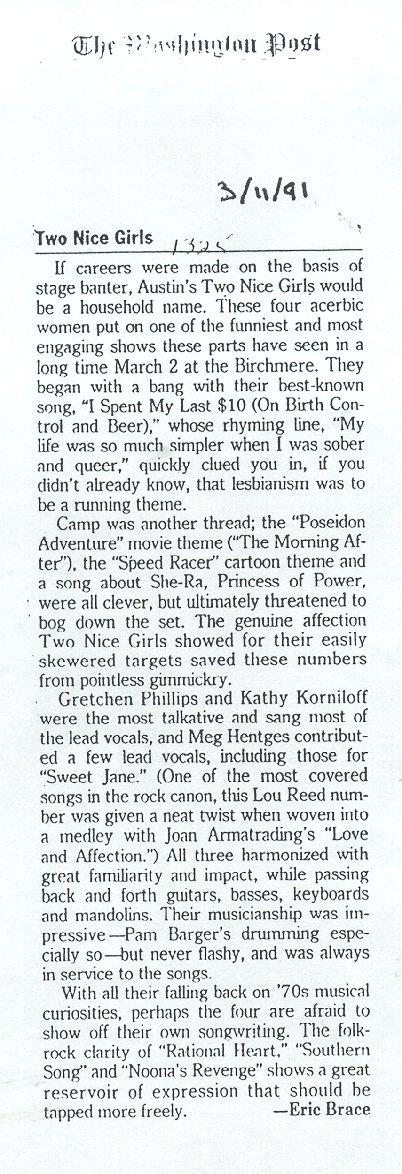 Washington Post, March 1991