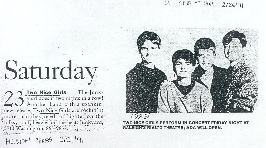 Houston Press, Spectator At Home, 1991