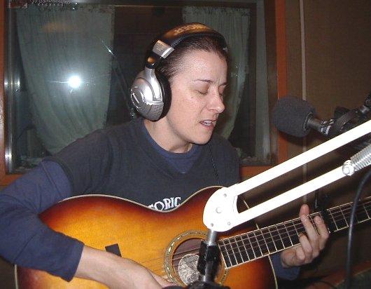 Melissa Ferrick at KPFT, photo by JD Doyle