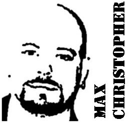 Max Christopher graphic, and behind, a shot at a Bearapalooza