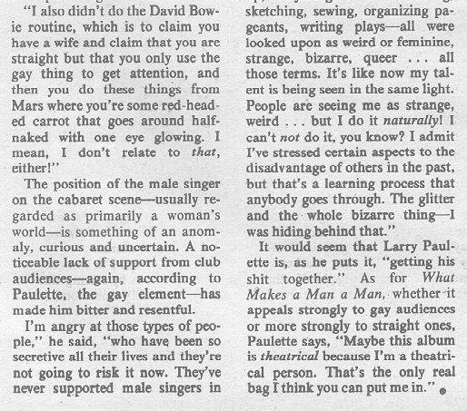 Advocate article, 9/7/77