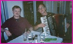 JD and Ron, at a restaurant cafe