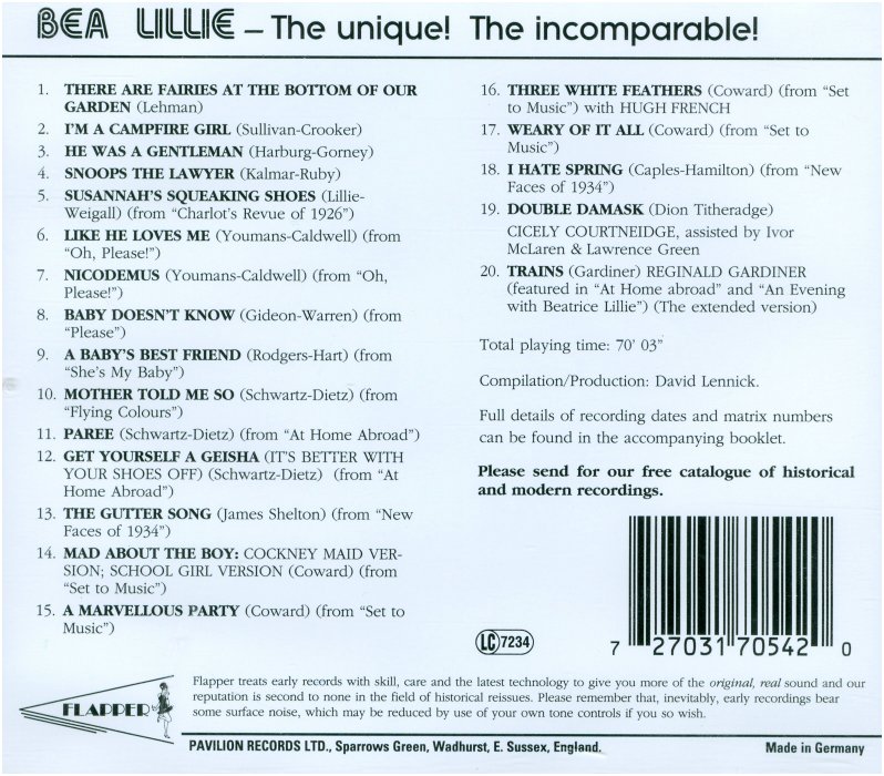 Bea Lillie CD