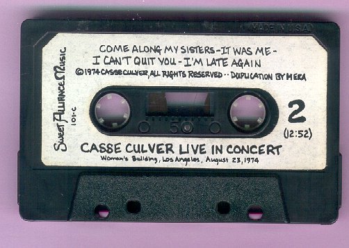 concert tape,  1974