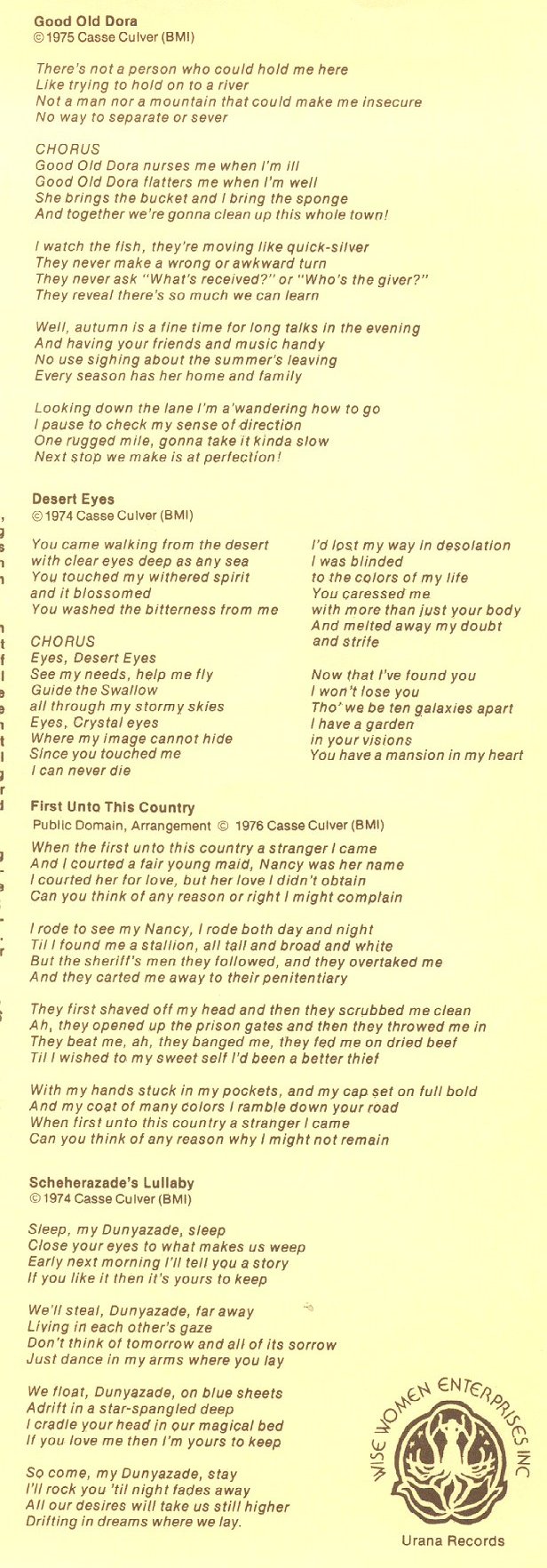 Casse Culver lyrics