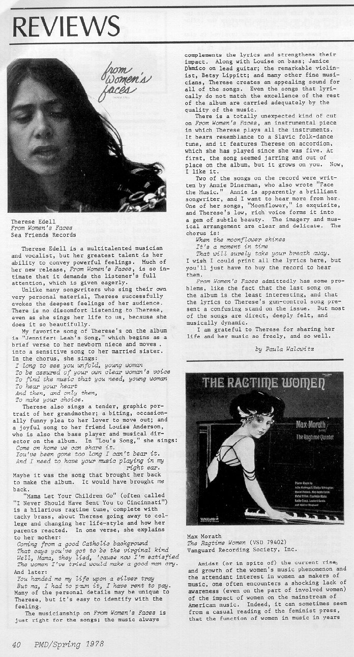 Review from Paid My Dues, Spring 1978
