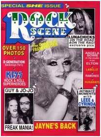 Jayne on Rock Scene cover, circa 1974