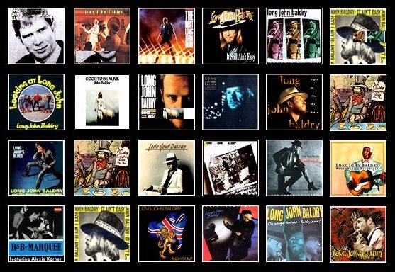 Long John Baldry album collage