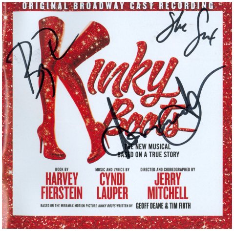 CD with almost readable signatures of Billy, Stark & Annaleigh