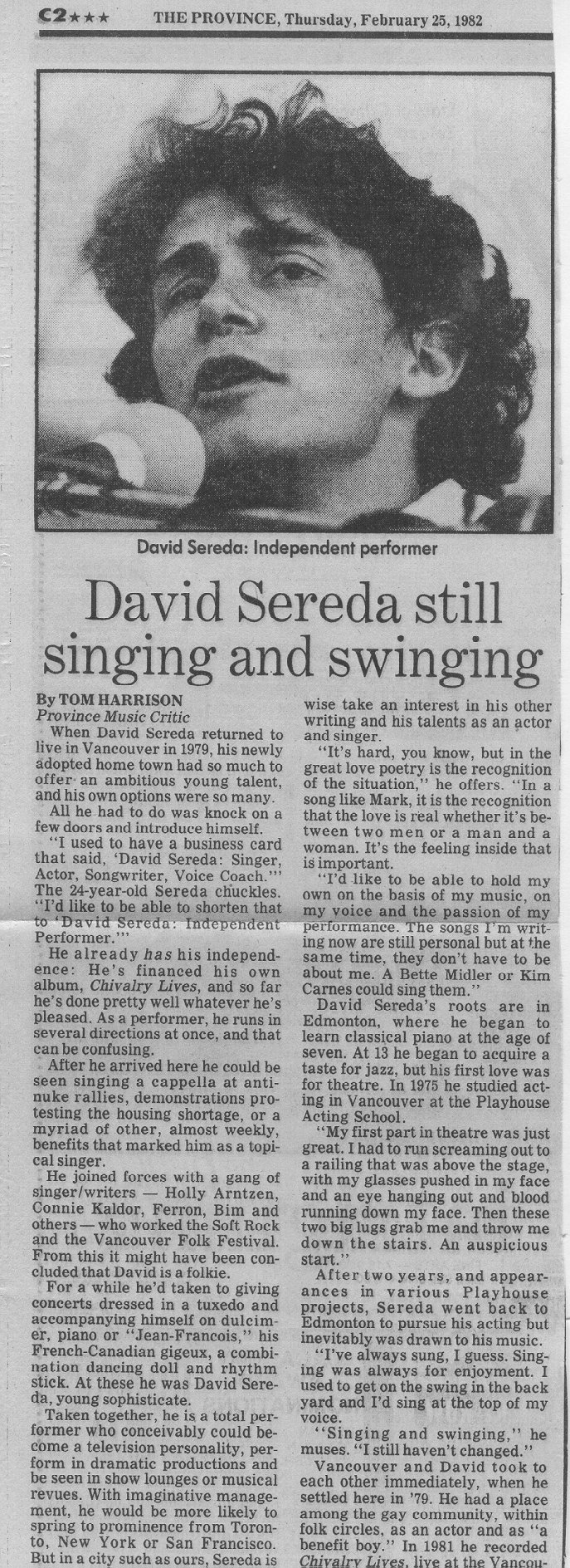 David Sereda Press Kit