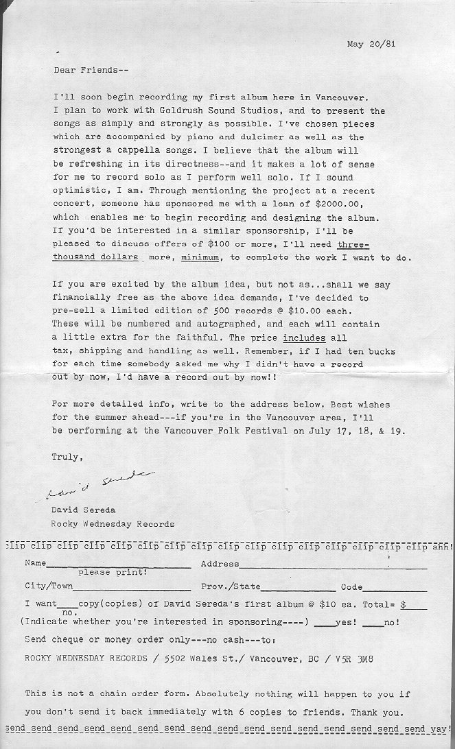 David Sereda Press Kit