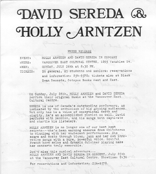 David Sereda Press Kit